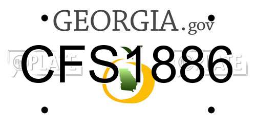 CFS1886 Georgia License Plate