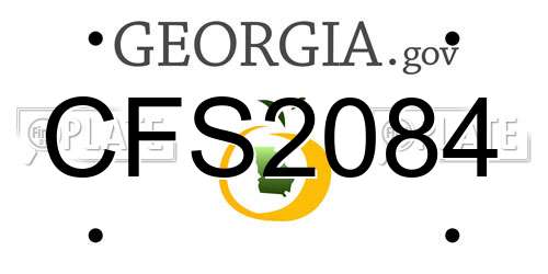 CFS2084 Georgia License Plate