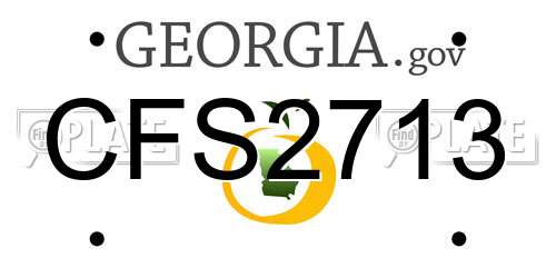 CFS2713 Georgia License Plate