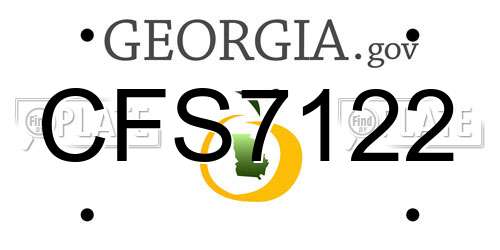 CFS7122 Georgia License Plate