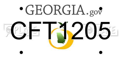 CFT1205 Georgia License Plate