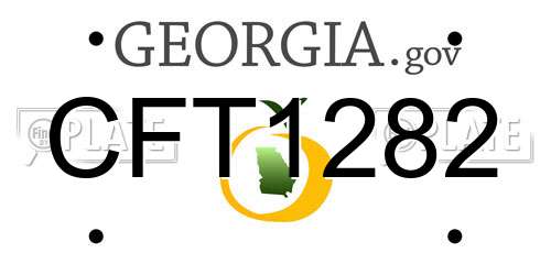 CFT1282 Georgia License Plate