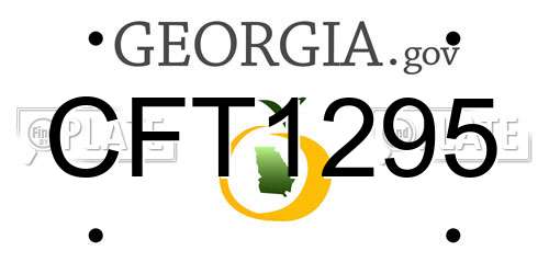 CFT1295 Georgia License Plate