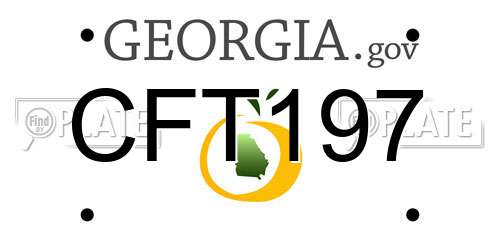 CFT197 Georgia License Plate