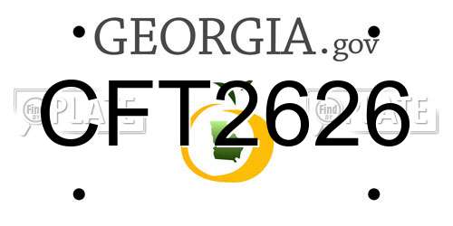 CFT2626 Georgia License Plate