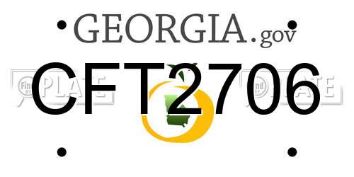CFT2706 Georgia License Plate