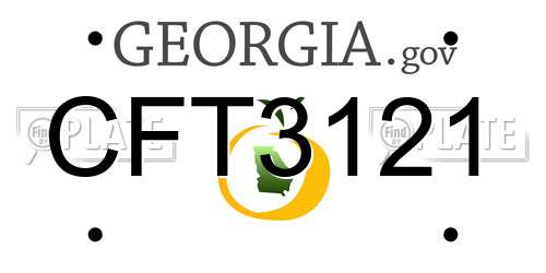 CFT3121 Georgia License Plate