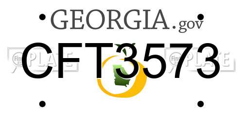 CFT3573 Georgia License Plate