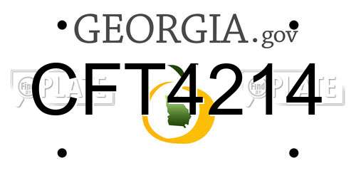 CFT4214 Georgia License Plate