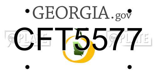CFT5577 Georgia License Plate