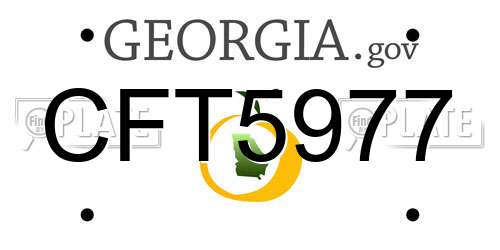 CFT5977 Georgia License Plate