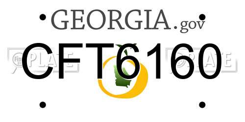 CFT6160 Georgia License Plate
