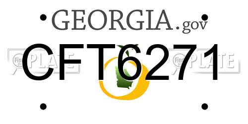 CFT6271 Georgia License Plate
