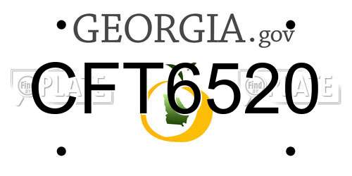 CFT6520 Georgia License Plate