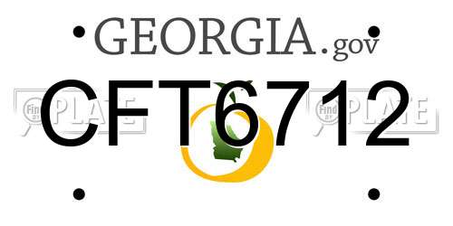 CFT6712 Georgia License Plate