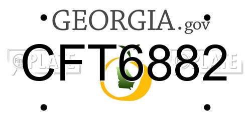 CFT6882 Georgia License Plate