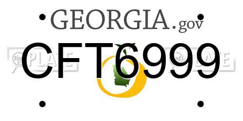 CFT6999 Georgia License Plate