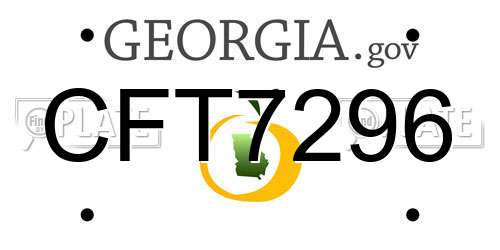 CFT7296 Georgia License Plate