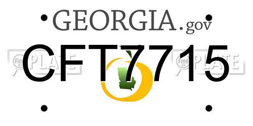 CFT7715 Georgia License Plate