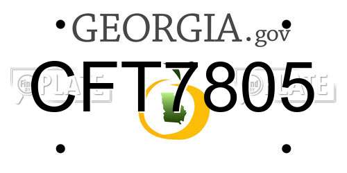 CFT7805 Georgia License Plate