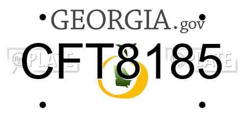 CFT8185 Georgia License Plate