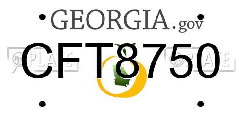 CFT8750 Georgia License Plate