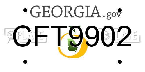 CFT9902 Georgia License Plate