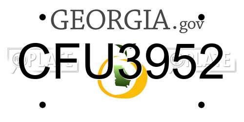 CFU3952 Georgia License Plate