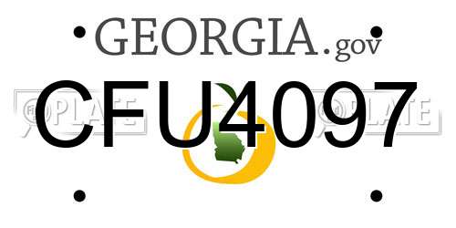 CFU4097 Georgia License Plate
