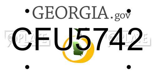 CFU5742 Georgia License Plate
