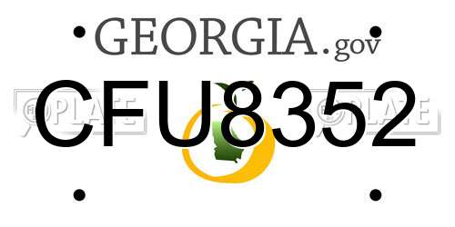 CFU8352 Georgia License Plate