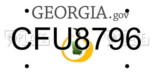 CFU8796 Georgia License Plate