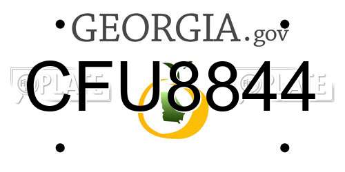 CFU8844 Georgia License Plate