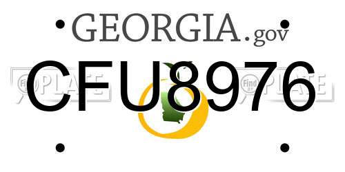 CFU8976 Georgia License Plate