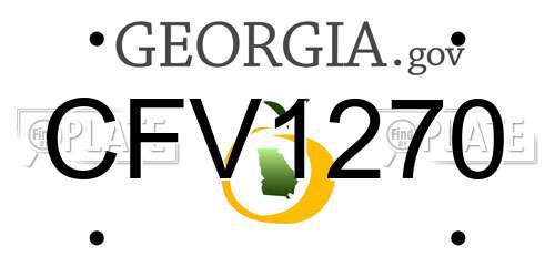 CFV1270 Georgia License Plate
