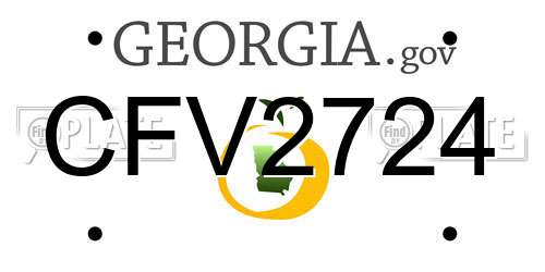 CFV2724 Georgia License Plate