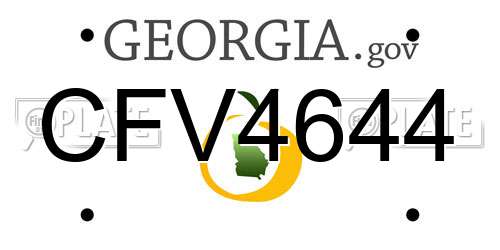 CFV4644 Georgia License Plate