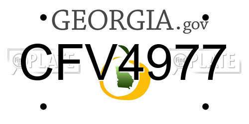 CFV4977 Georgia License Plate