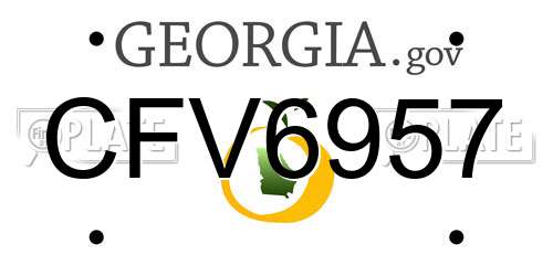CFV6957 Georgia License Plate
