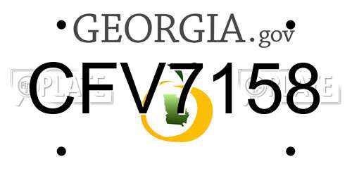 CFV7158 Georgia License Plate