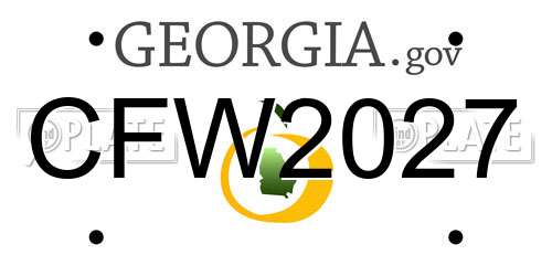 CFW2027 Georgia License Plate