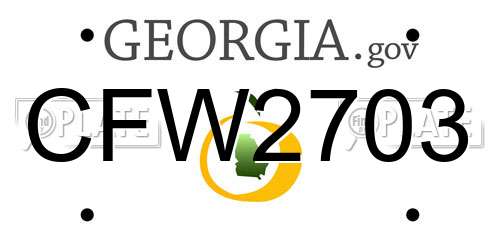 CFW2703 Georgia License Plate