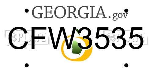CFW3535 Georgia License Plate