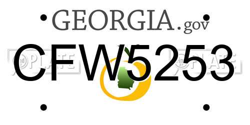 CFW5253 Georgia License Plate
