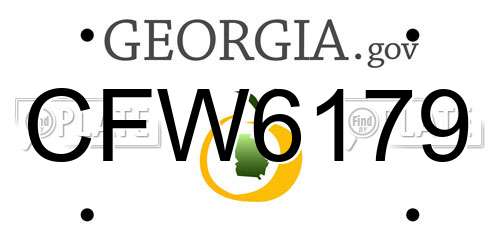 CFW6179 Georgia License Plate