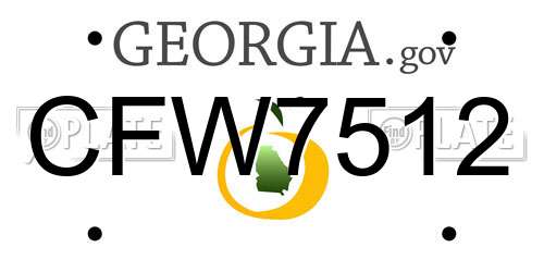 CFW7512 Georgia License Plate