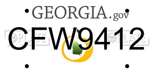CFW9412 Georgia License Plate