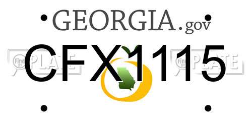 CFX1115 Georgia License Plate