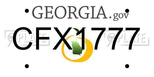 CFX1777 Georgia License Plate