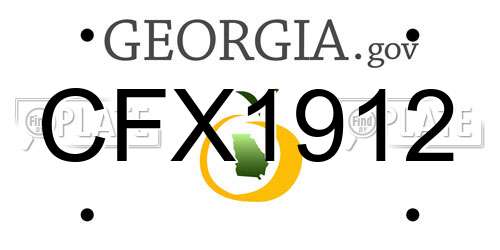 CFX1912 Georgia License Plate